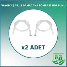 Resim Şarjlı Damacana Su Pompası Hortumu 55cm x 2 ADET Yedek Hortum 