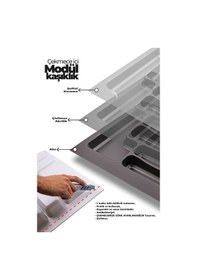 Resim 67/49 Cm Cekmece Kepçelik Grı 60/40 Cm Kadar Kesılebıır Gri 