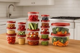 Resim Rubbermaid 30 Parça Saklama Kabı Seti - Easy Find Lids, BPA Free, Mikrodalga ve Bulaşık Makinesi Uyumlu 