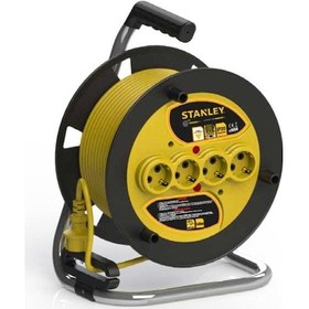 Resim Stanley ST-E-2515 Makaralı Kablo 25 Metre IP20 4 Prizli 3 x 1.5 MM 