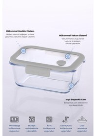 Resim Neoflam Fika Glace Gri Vakumlu 4 Parça Saklama Kabı 800 Ml 