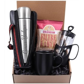 Resim Kişiye Özel 500Ml. Exclusive Çelik Termos & French Press & Siyah (485859255) 