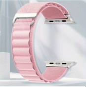 Resim Gaojunshop01 İwatch Ultra 2 Uyumlu 38 40 41mm Pembe Nylon Solo Loop Kadın Erkek Kol Bandı 