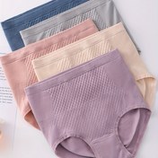 Resim 5 Adet Kadın Yüksek Bel Karın Kontrol Şekillendirici İç Çamaşırı - Nefes Alabilen Esnek Bel Bandı, Karın Kontrolü & Kaldırma Desteği, Yumuşak Esnek Kumaş, Denim Mavisi/Açık Gri/Şeftali/Lavanta, Günlük Giyim için Zarif Konfor, Basit Temiz Tasarım, Yüksek Kaliteli Kumaş 