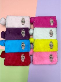 Resim Labubu Desenli Peluş Kalemlik Karışık Renkler 22x12 Cm Renk Belirtiniz Çok Renkli 