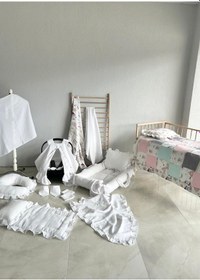 Resim %100 Pamuk Çok Amaçlı Çift Katlı Çift Kullanımlı Müslin Yeni Doğan Bebek Seti 18 Parça Özel Tasarım 