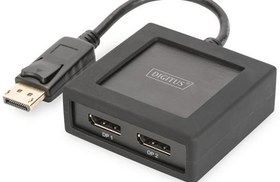 Resim DS-45404 Digitus 2 Port 4K DisplayPort Çoklayıcı, UltraHD/4K2K/60Hz, 4096 x 2160p<br>Digitus 4K DisplayPort Splitter, 1 x 2 