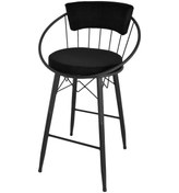 Resim Bar Sandalyesi , Ada Mutfak Sandalyesi , Bar Taburesi , Yüksek Sandalye Siyah 