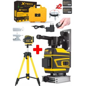 Resim Feyza Design Çok Yönlü 12 Köşe Lazer Metre Seti, Tripod ve Çanta ile Güçlü Hizalama 