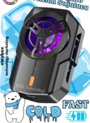 Resim Maybax 2400 mAh Yarı İletken Şarjlı Bataryalı Rgb Aydınlatmalı Turbo Telefon Soğutucu Telefon Fanı 