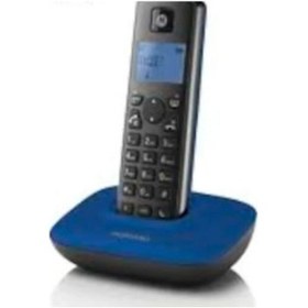 Resim Motorola T401 Dect Telsiz Telefon Handsfree Mavi-Siyah 