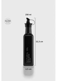 Resim Renga Urla Yazı Desenli 250 Ml Cam Yağlık 152072 Mat Siyah Siyah 