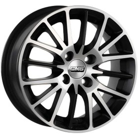 Resim CMS-456-03 6.0x14" -4x100 ET35 67.2 Diamond Matt Black Jant (4 Adet) 
