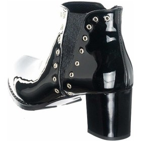 Resim 41-42-43-44 Numara K268-1 Siyah Rugan Kadın Büyük Numara Bot Siyah Rugan 