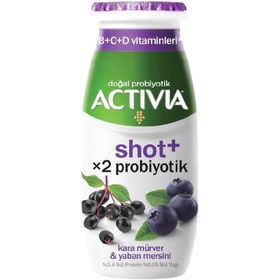 Resim Danone Activiashot+ Probiyotik İçeçek Kara Mürver & Yaban Mersini 80ml 