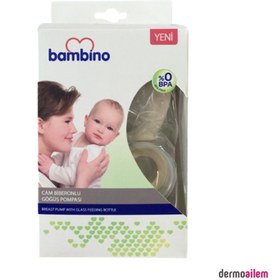 Resim Bambino Göğüs Pompası Tirle Cam Biberonlu 