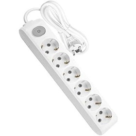 Resim Multi-let Altılı Priz Anahtarlı Topraklı Kablolu Çocuk Korumalı 3mt 1 