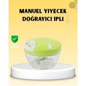 Resim Najmaddin Manuel Yiyecek Doğrayıcı Ipli Hızlı Pratik Sebze Kıyıcı 