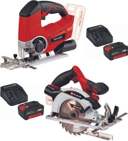 Resim Einhell Te-js 18 Dekupaj Te-cs 18/150 Li Daire Testere 2x4.0ah Set 