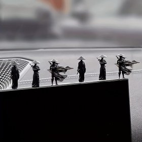 Resim 6 adet Jianghu aşk şövalyeliği, araba camı yan merkez konsol süsü, Jianghu antik araba iyileştirme bölümü iç dekorasyonu, günlük kullanım için uygun, araba temel eşyaları 