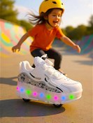 Resim Ceox Patenli Işıklı Tekerlekli Çocuk Spor Ayakkabı Kaykay Sneaker 