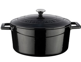 Resim Lava Döküm Yuvarlak Tencere Folk Çap 24cm Turuncu 
