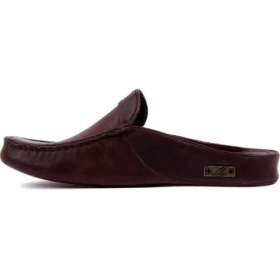 Resim Sail Laker's Erkek Kahverengi Deri Ev Terliği 