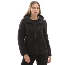 Resim Skechers W Fitted Hoodie Puffer Jacket Kadın Mont Siyah 
