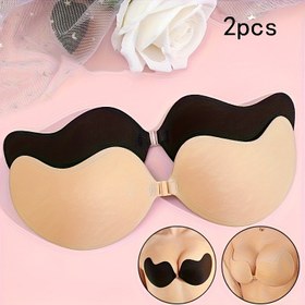 Resim 2 adet Silikon Dikişsiz Alt Kordonlu Sütyen Pedleri - Büyük İnce Düğün Push-Up Kupaları, Yarı Şeffaf ve Nefes Alabilir, Tüm Gün Konforu İçin, Askı Gerektirmez, Sadece Elde Yıkama, Düğün Günü İç Çamaşırı, Zarif İç Çamaşırı, Rahat Uygunluk 