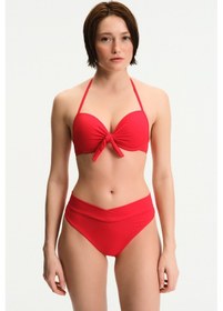 Resim Penti Kırmızı V Slip Bikini Altı 