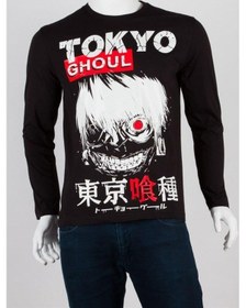 Resim Tokyo Ghoul Unisex Pamuklu Regular Fit Siyah Tişört Small 