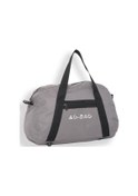 Resim Omuz Askılı Kabin Boy Spor Ve Seyahat, Fitness El Çantası Gri 