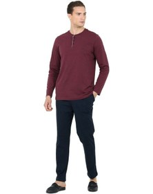 Resim D's Damat Ds Damat Patlı 4li Pijama Set Bordo 