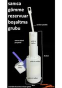 Resim Sanica Gömme Rezervuar Yandan Çubuklu Orta Göbek Klozet Sanıca İç 