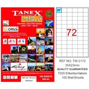 Resim Tanex Laser Etiket 100 YP 35x23 Laser-Copy-Inkjet TW-2172 