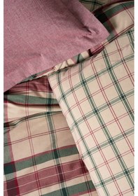 Resim Cotton Box Warm Flanel Tek Kişilik Nevresim Takımı Jamil Bordo 