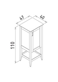 Resim Orka Bastle 40 Cm Mdf Mat Antrasit Banyo Boy Dolabı Antrasit 