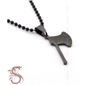 Resim Küçük Boy Balta Siyah Çelik Erkek Kolye K745 