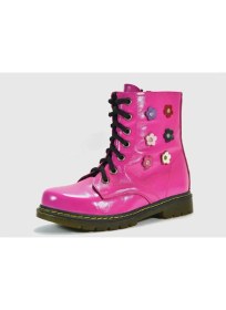 Resim Pinky Pinky 143 Hakiki Deri Pembe Fermuarlı Kız Çocuk Postal Bot 26-30 