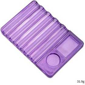 Resim Manikür Protez Tırnak Fırça Standı Ve Renk Paleti Mor 