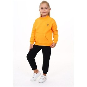 Resim Toontoy Kids Toontoy Kız Çocuk Nakışlı Eşofman Takım Hardal 