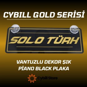 Resim Cybill Store Solo Türk Altın Yazılı Gold Serisi Vantuzlu Dekor Pleksi Plaka 