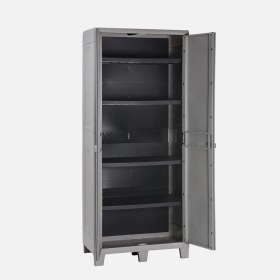 Resim Csb Store Bahçe Balkon Için 4 Raflı Plastik Dolap 78X46X182 cm Suya Dayanıklı 