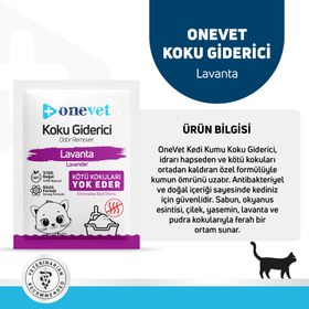 Resim OneVet Kedi Koku Giderici Lavanta Kokulu 15 x 25 gr - 15 X 25 Gr 