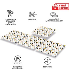 Resim Tink Kendinden Yapışkanlı Unicorn Desenli Pvc Karo 30X30 cm (56 Adet) 5m2 