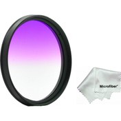Resim 58MM Lensler Için Gradual Degrade Kademeli Mor Purple Efekt Filtre 