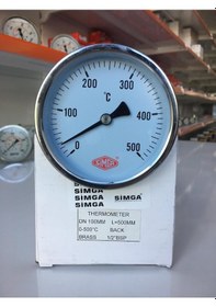 Resim Simga 100 MM 500 C Derece Taş Fırın Termometresi 50 Cm Dalma Boylu N11.190 