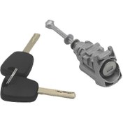 Resim Peugeot 407 C4 2004-2011, Kaiyi İçin Uyumlu 2 Anahtarlı Ön Sol Kapı Kilidi Silindiri 