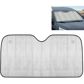 Resim Polhammobile Polham Araç Ön Cam Güneşliği 70CM*140CM 5 Katmanlı Isı Yalıtımlı Güneşlik Katlanabilir Güneşlik 