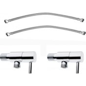 Resim Arçe Klozet Montaj Seti 50 cm Flex Hortum Çubuk Taharet 2 Li 